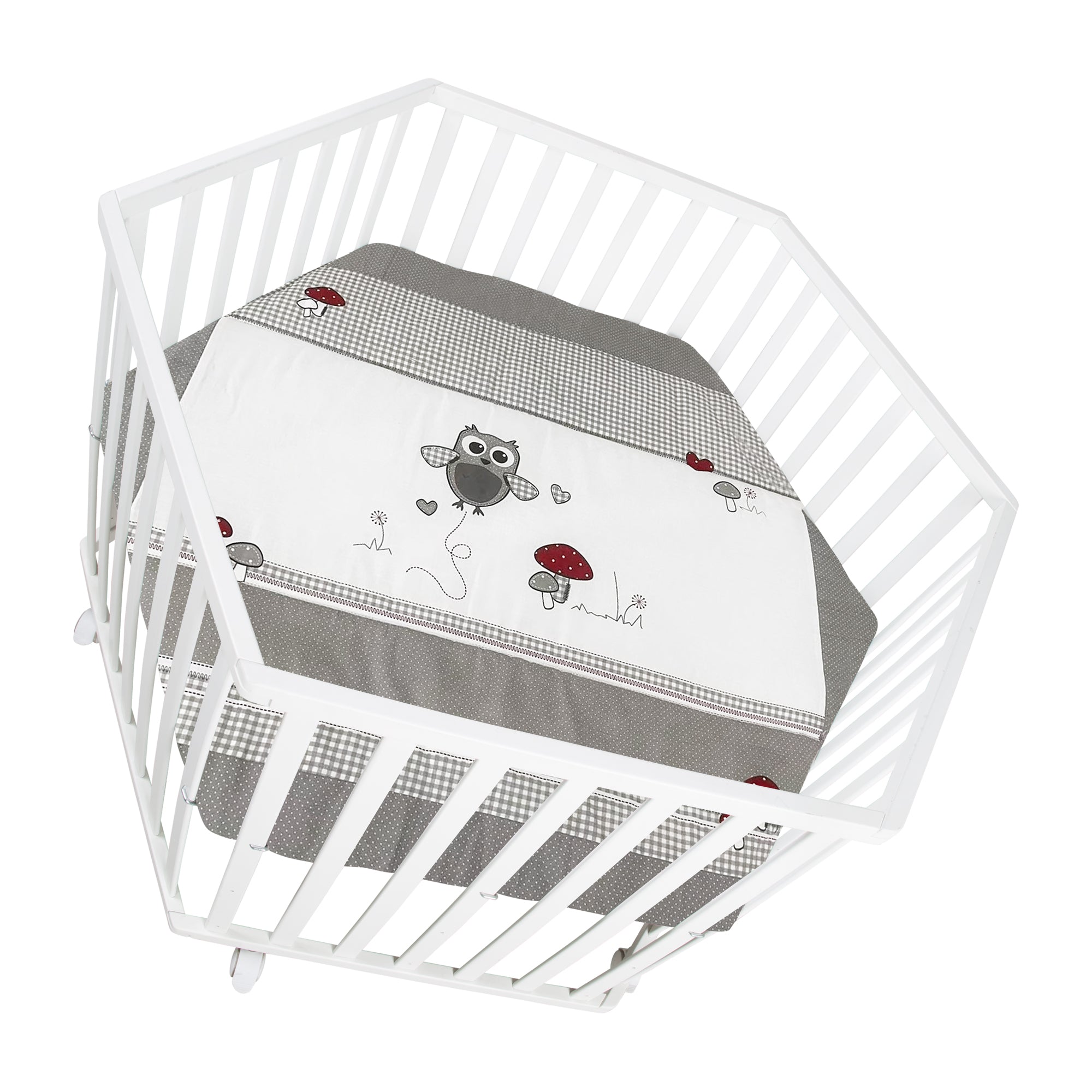 Roba 0232WES148A Laufgitter 6-eckig Adam & Eule weiß - Produktbild 5