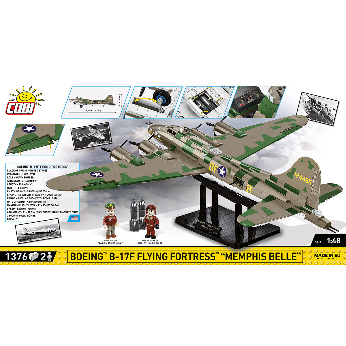 COBI 5749 - BOEING B-17F FLYING Fortress Memphis - Bild 4 COBI 5749 - BOEING B-17F FLYING Fortress Memphis - Bild 4