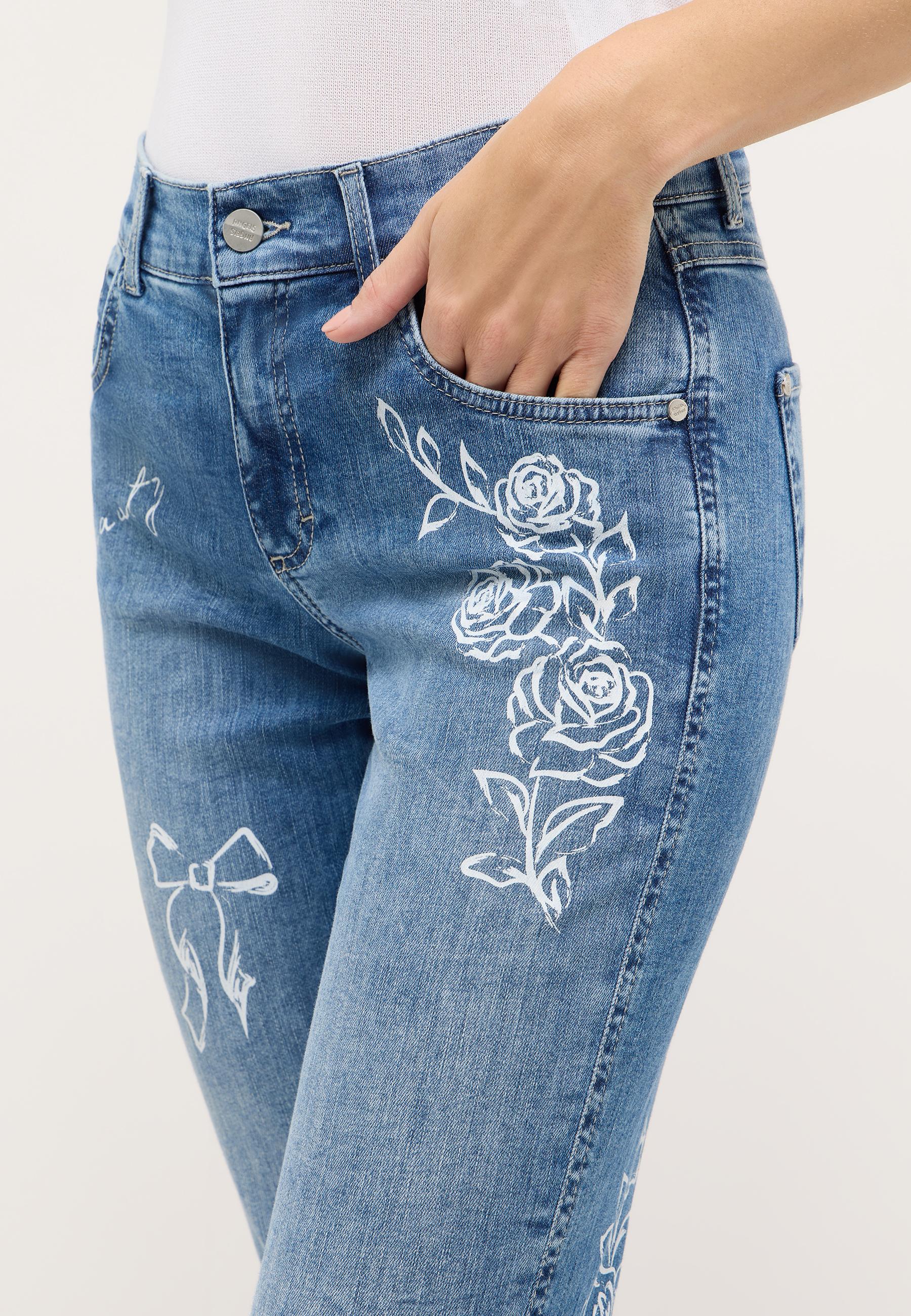 ANGELS 350810428 Damen Jeans Darleen Beauty 7/8 Straight Fit - Hellblau - 6