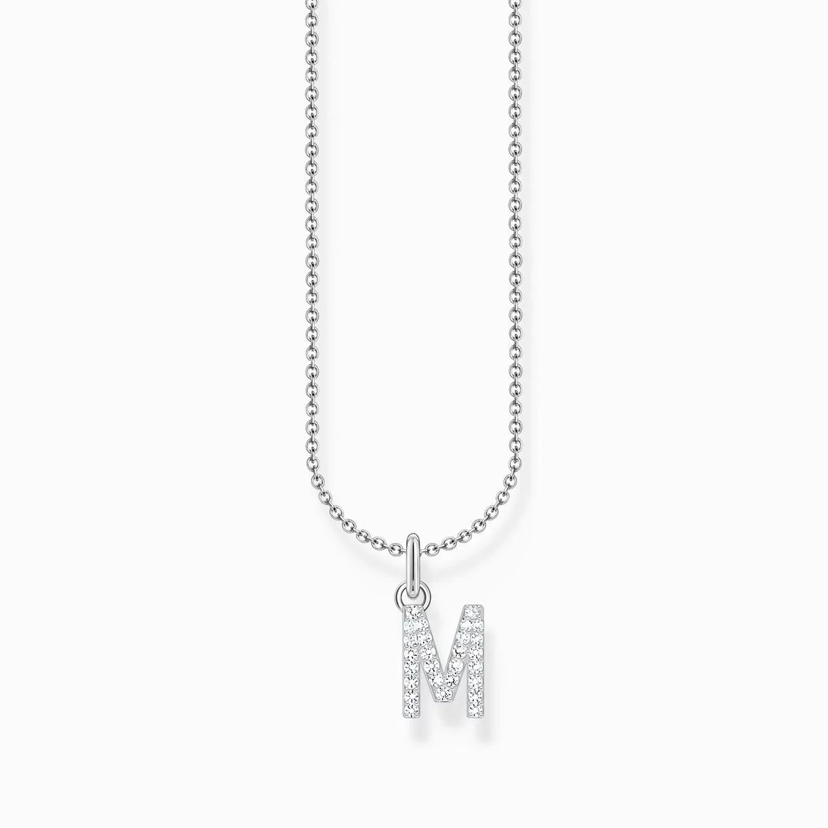 Thomas Sabo Kette Mit Anhänger Buchstabe M Länge 45 Cm Silber KE2252-051-14-L45V Thomas Sabo Kette Mit Anhänger Buchstabe M Länge 45 Cm Silber KE2252-051-14-L45V