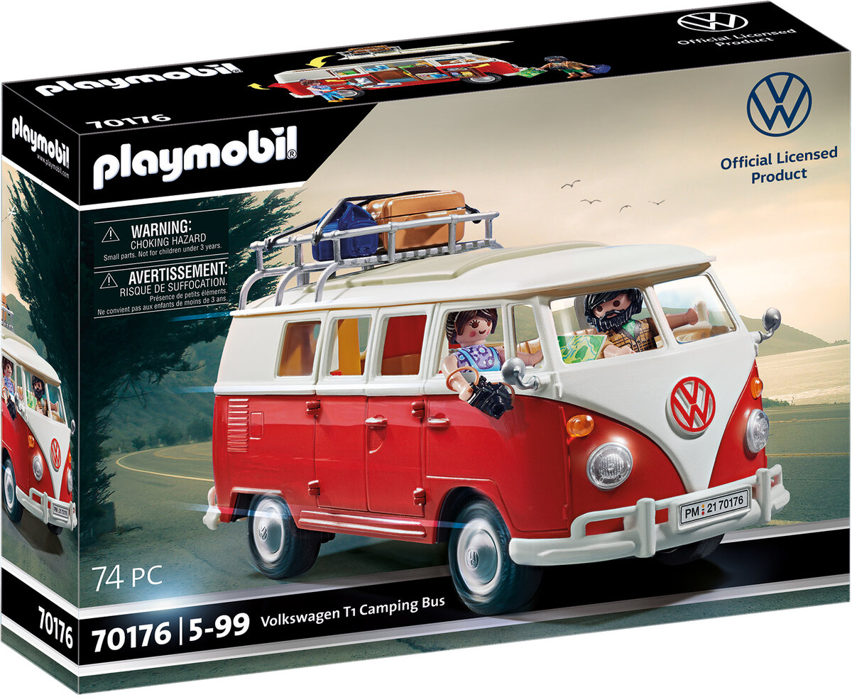 PLAYMOBIL 70176 Volkswagen T1 Camping Bus PLAYMOBIL, 70176, Volkswagen, T1, Camping, Bus, Wohnwagen, Lieferwagen, Fahrzeug, Auto, Rad