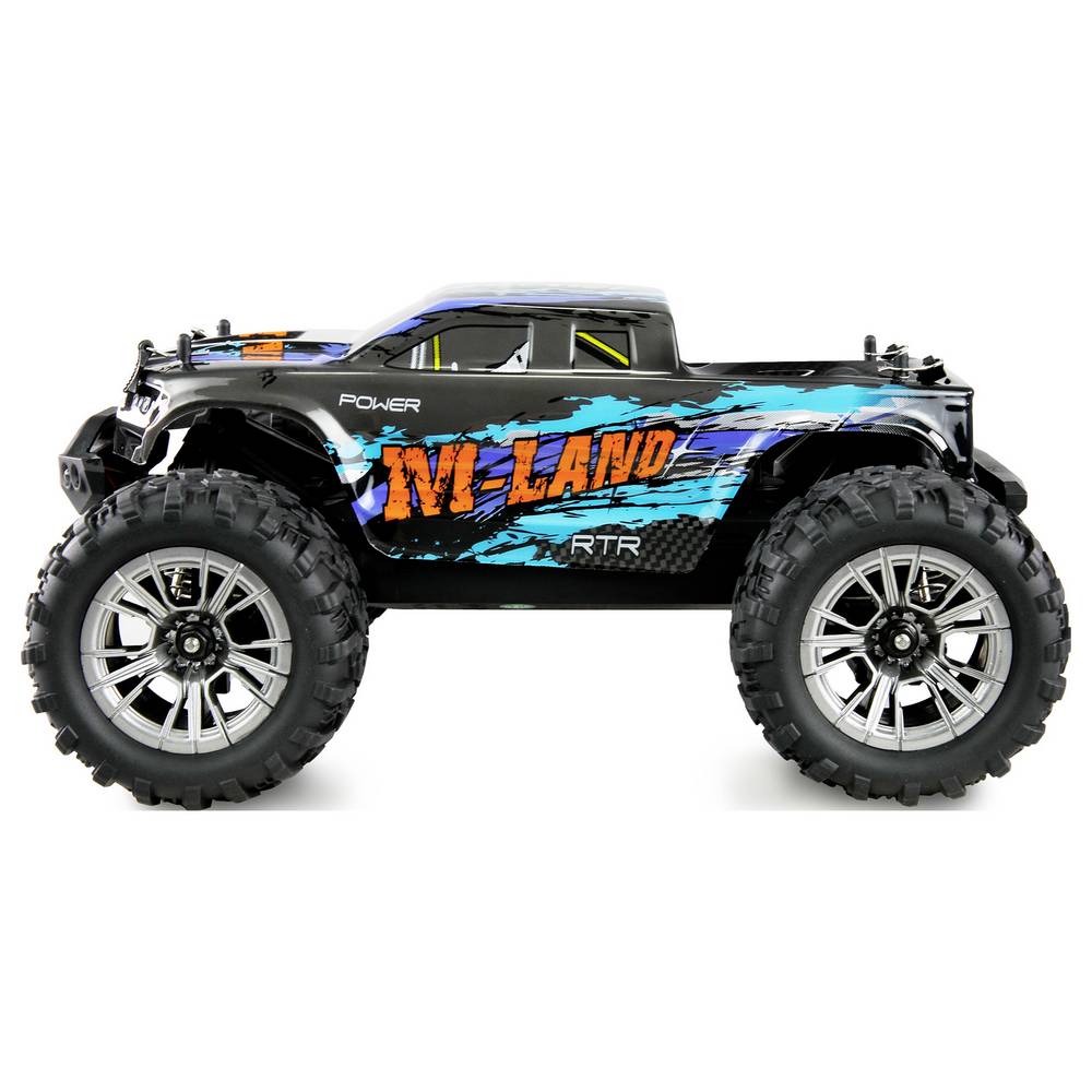 AMEWI M-Land Monstertruck 48km/h 4WD 1:16 RTR blau Buggy, Fahrzeug, Maschine, Rad, Auto