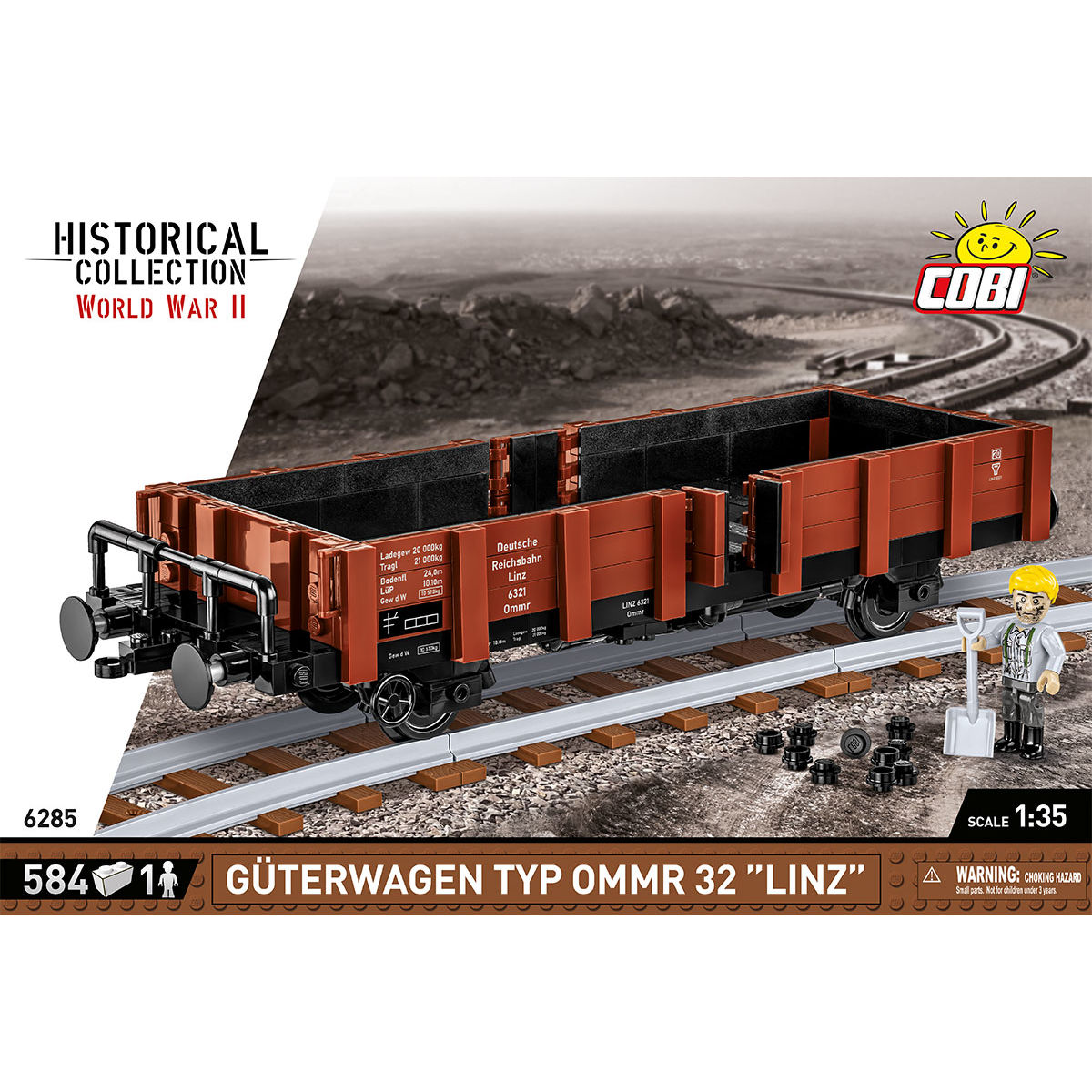 COBI 6285 - Güterwagen TYP OMMR 32 ''linz'' SCALE 1: - Bild 3 COBI 6285 - Güterwagen TYP OMMR 32 ''linz'' SCALE 1: - Bild 3