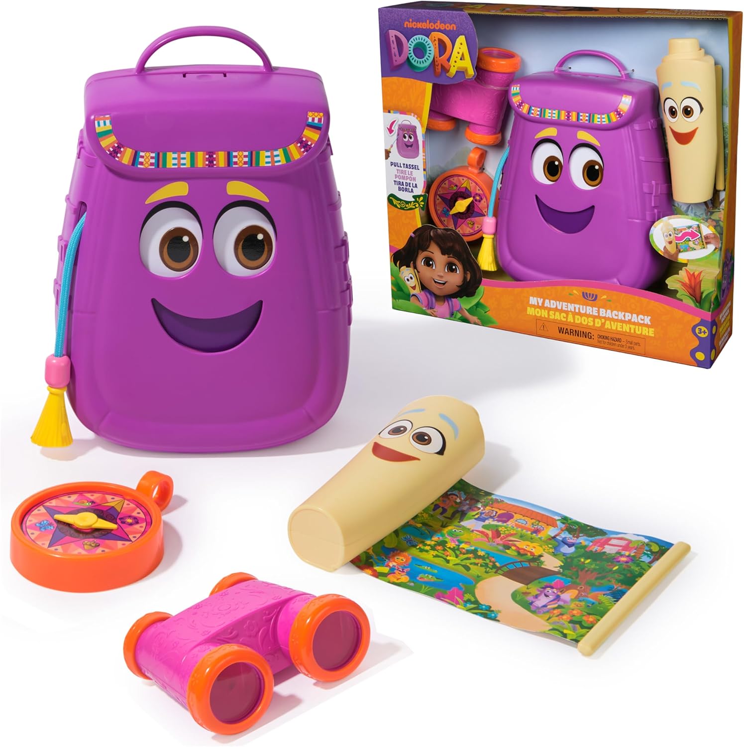Dora the Explorer My Adventure Backpack Lila Kinderrucksack mit Dora-Motiv und Zubehör