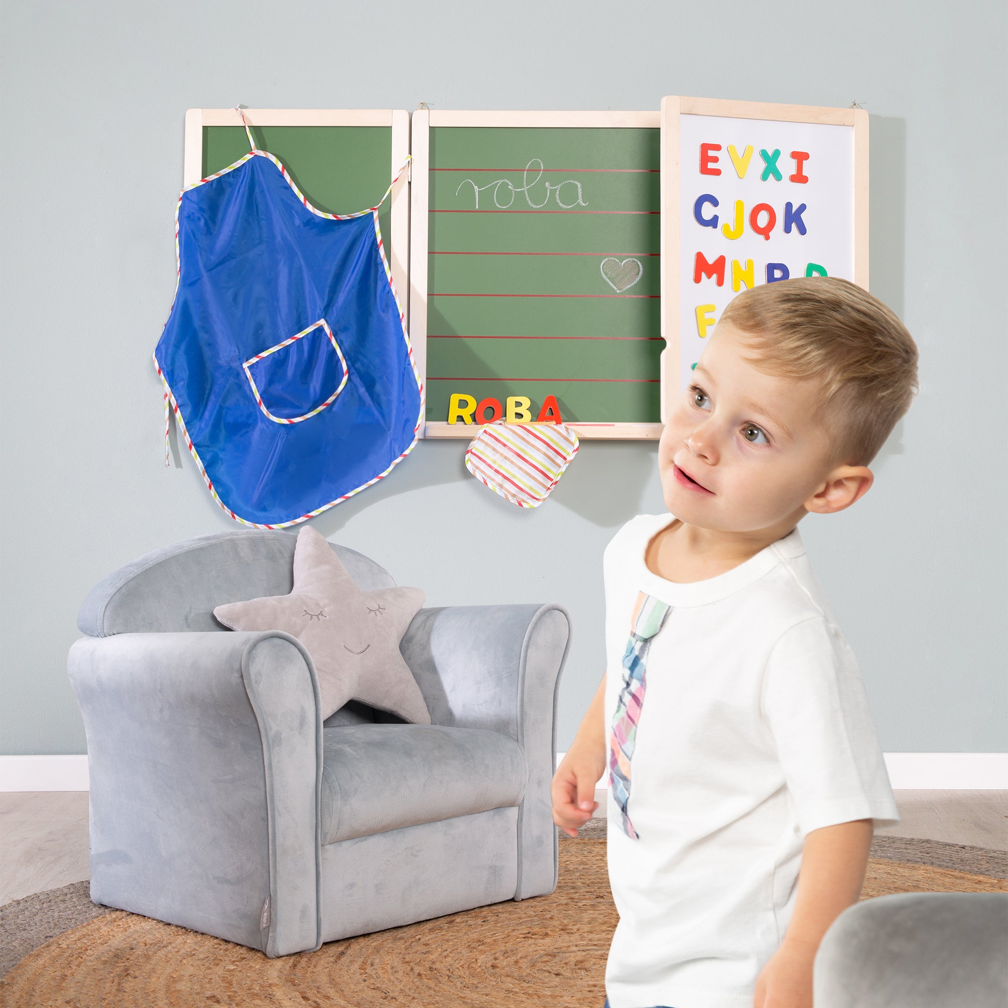 Roba 0695ZU Hängetafel Holz mit Zubehör natur lackiert – Tafeln - Produktbild 3