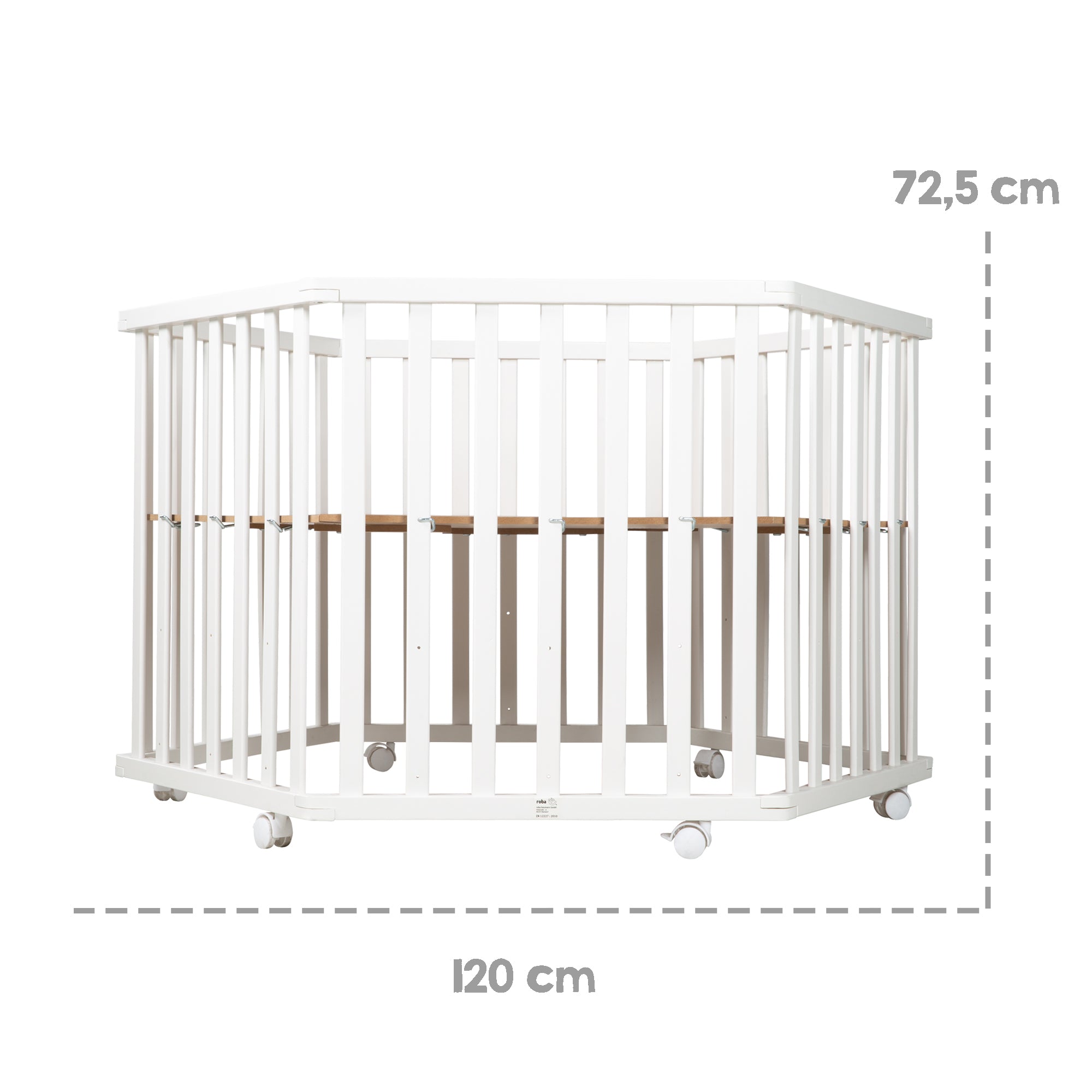 Roba 0232WEV190A Laufgitter 6-eckig Little Stars weiß - Produktbild 6