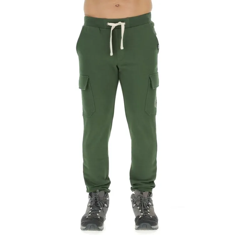 JEEP Herren Cargo-Jogginghose O102896DG - Dunkelgrün mit Jeep-Star-Print und Cargotaschen GR. XXL