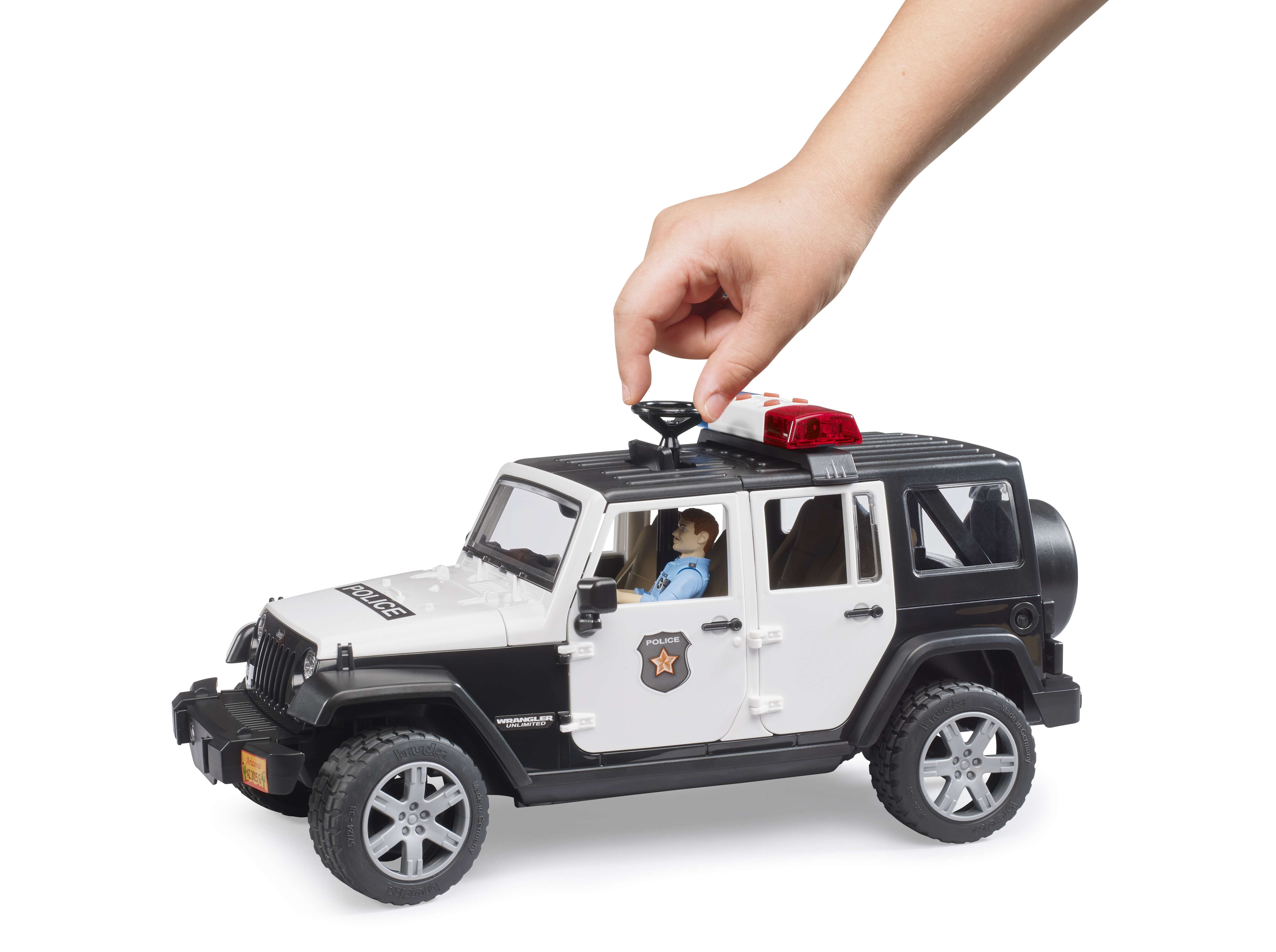 BRUDER 02526 - Jeep Wrangler Unlimited Rubicon Polizei Fahrzeug mit Polizist und Ausstattung - Bild 5
