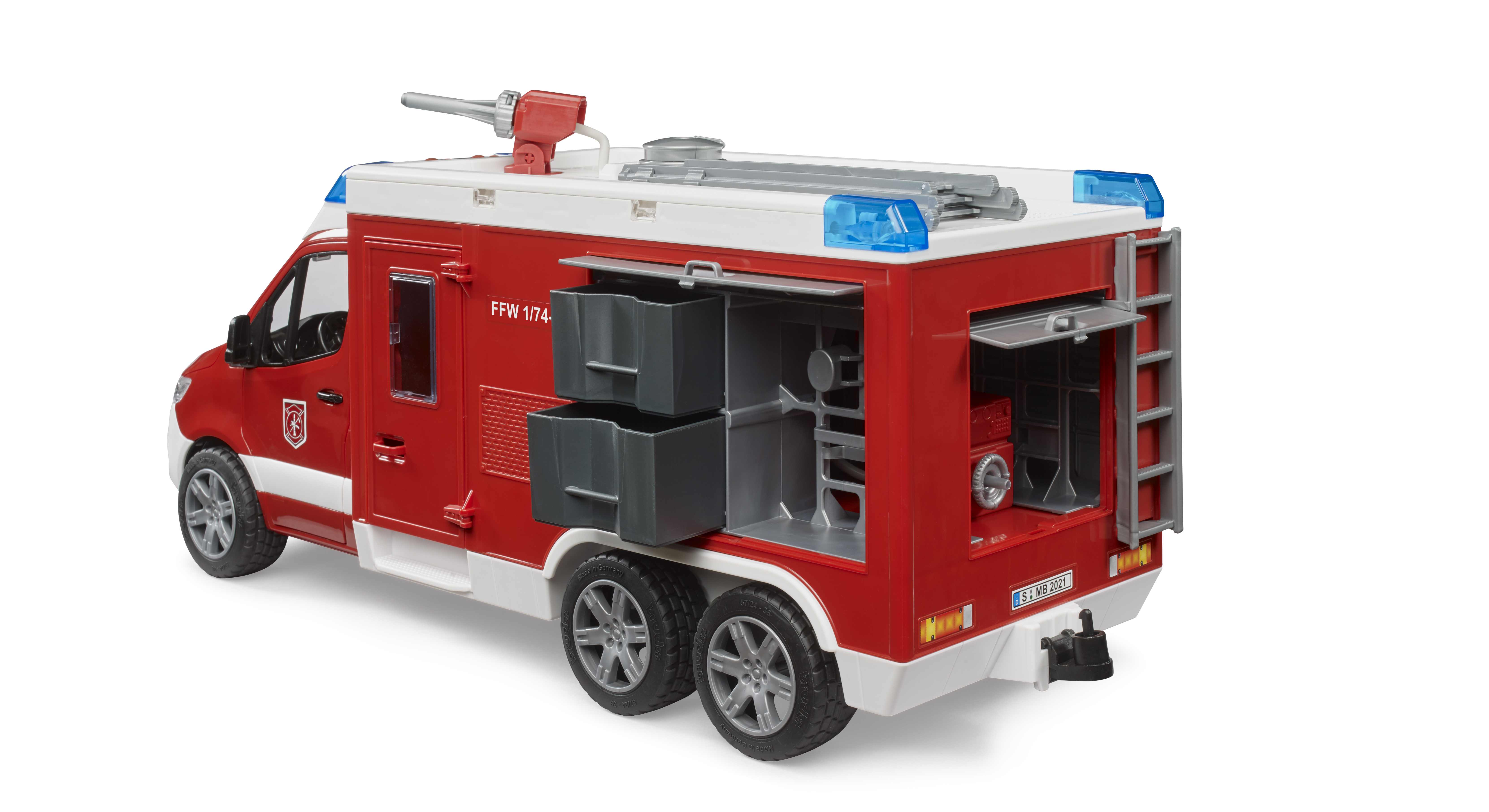 BRUDER 02680 - MB Sprinter Feuerwehrrüstwagen mit Light & Sound Modul - Bild 7