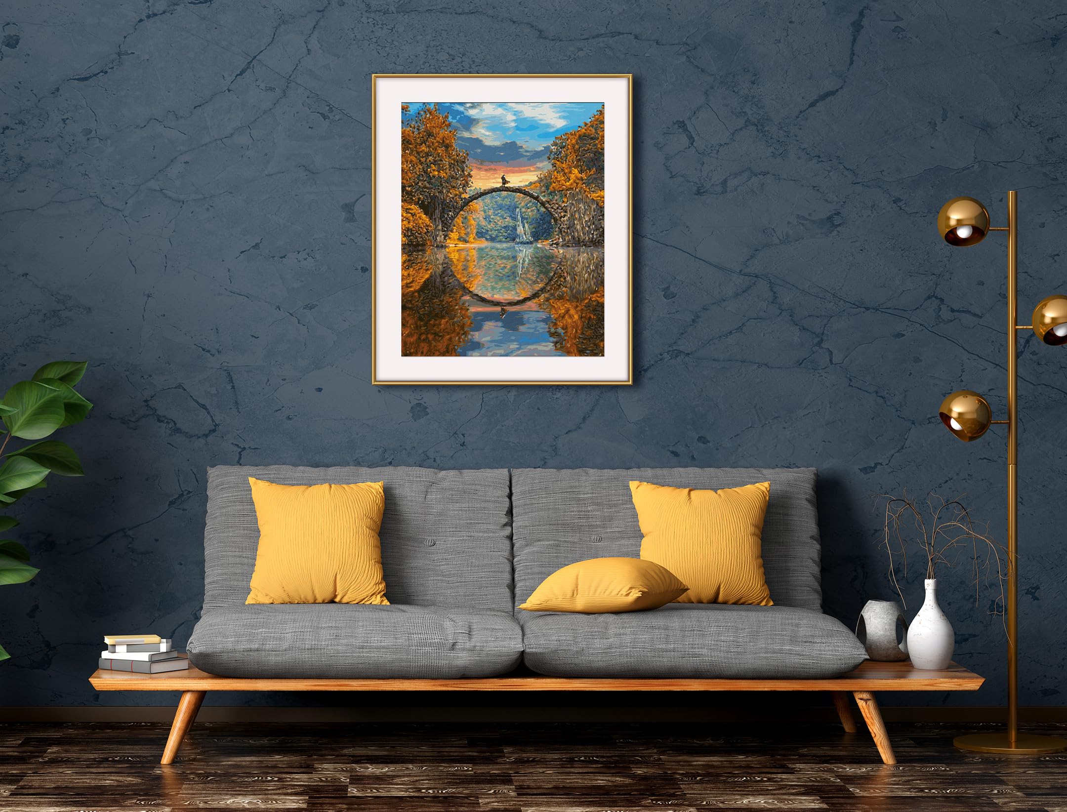 Schipper Mnz - Teufelsbrücke Am Rakotzsee - Magische Landschaft Zum Selbermalen 609130898 Couch, Kissen, Dekoration für Zuhause, Malerei, Innenarchitektur