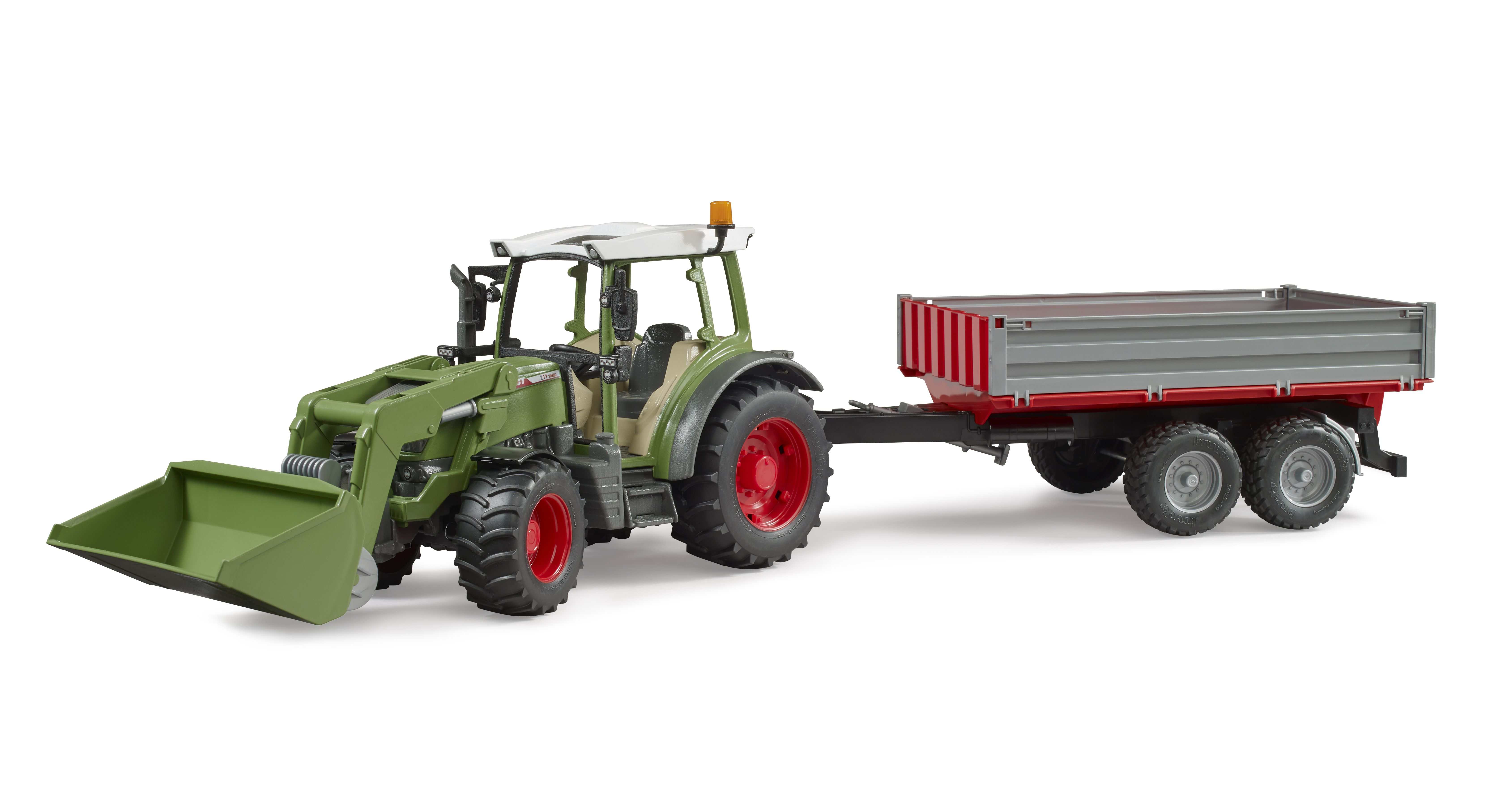 BRUDER 02182 - Fendt Vario 211 mit Frontlader und Bordwandanhänger - Bild 2