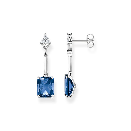 Thomas, Sabo, Ohrringe, Mit, Blauen, Und, Weißen, Steinen, Silber, Zubehor, Ohrring, Schmuck, Edelstein