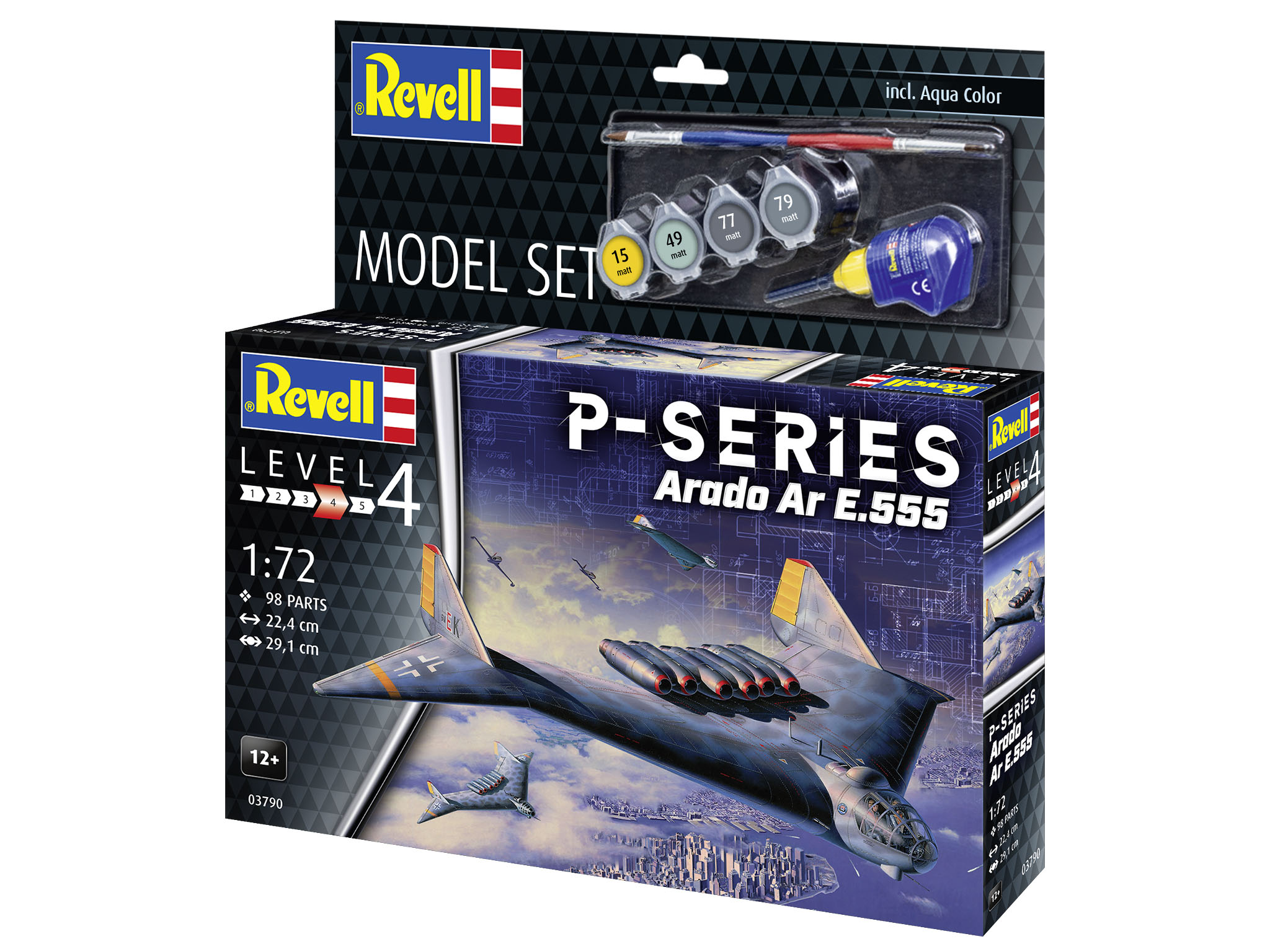 Revell 63790 Model Set Arado Ar E.555 - P-Series Flugzeug, Transport, Fahrzeug