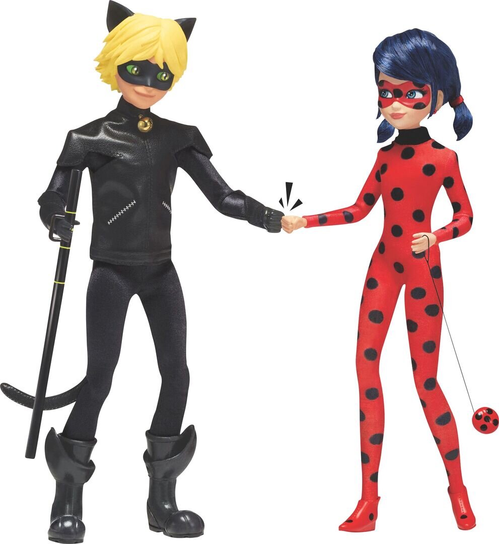 Miraculous Ladybug und Cat Noir,ca. 26cm Miraculous, Ladybug, und, Cat, Noir, ca., 26cm