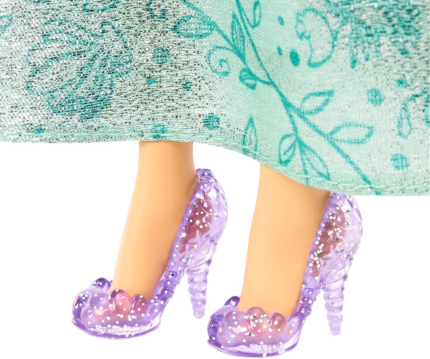 Disney Princess Arielle Puppe Magische Modepuppe mit Glitzerrock HLW10 Bekleidung, Schuhwerk, Hoher Absatz, Schuh
