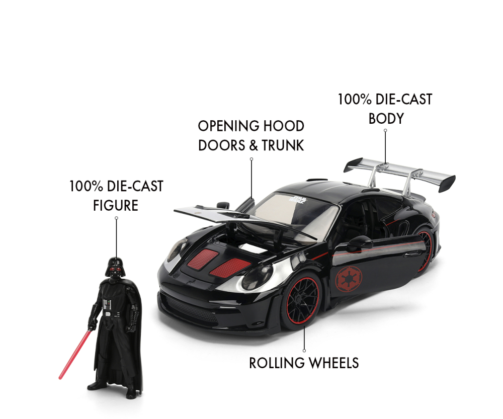 Jada Star Wars Darth Vader Porsche 911 1:24 Jada Star Wars Darth Vader Porsche 911 1:24