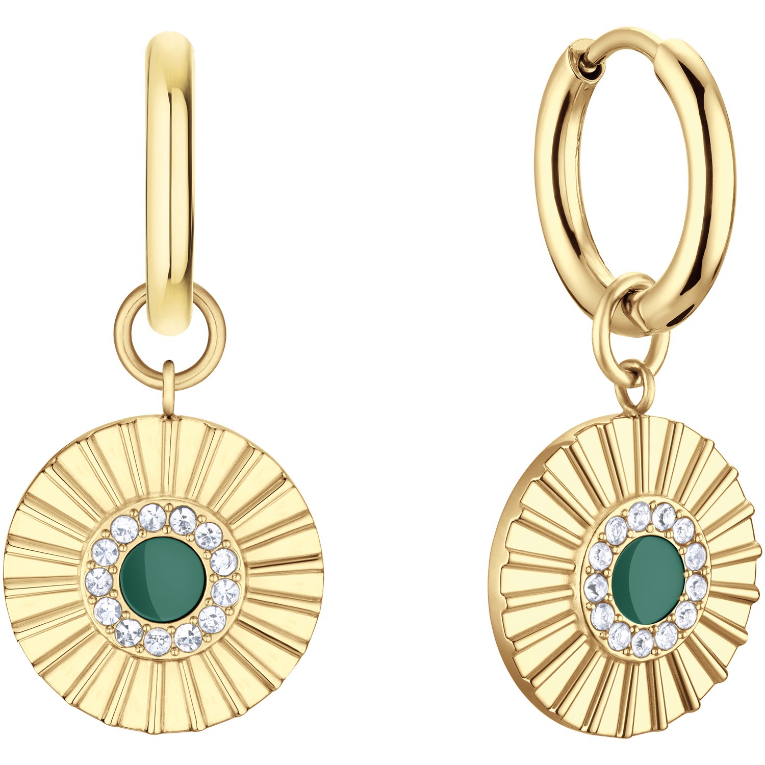 Bering 765-255-05 Ohrringe, Arctic Flower, Gold/Grün