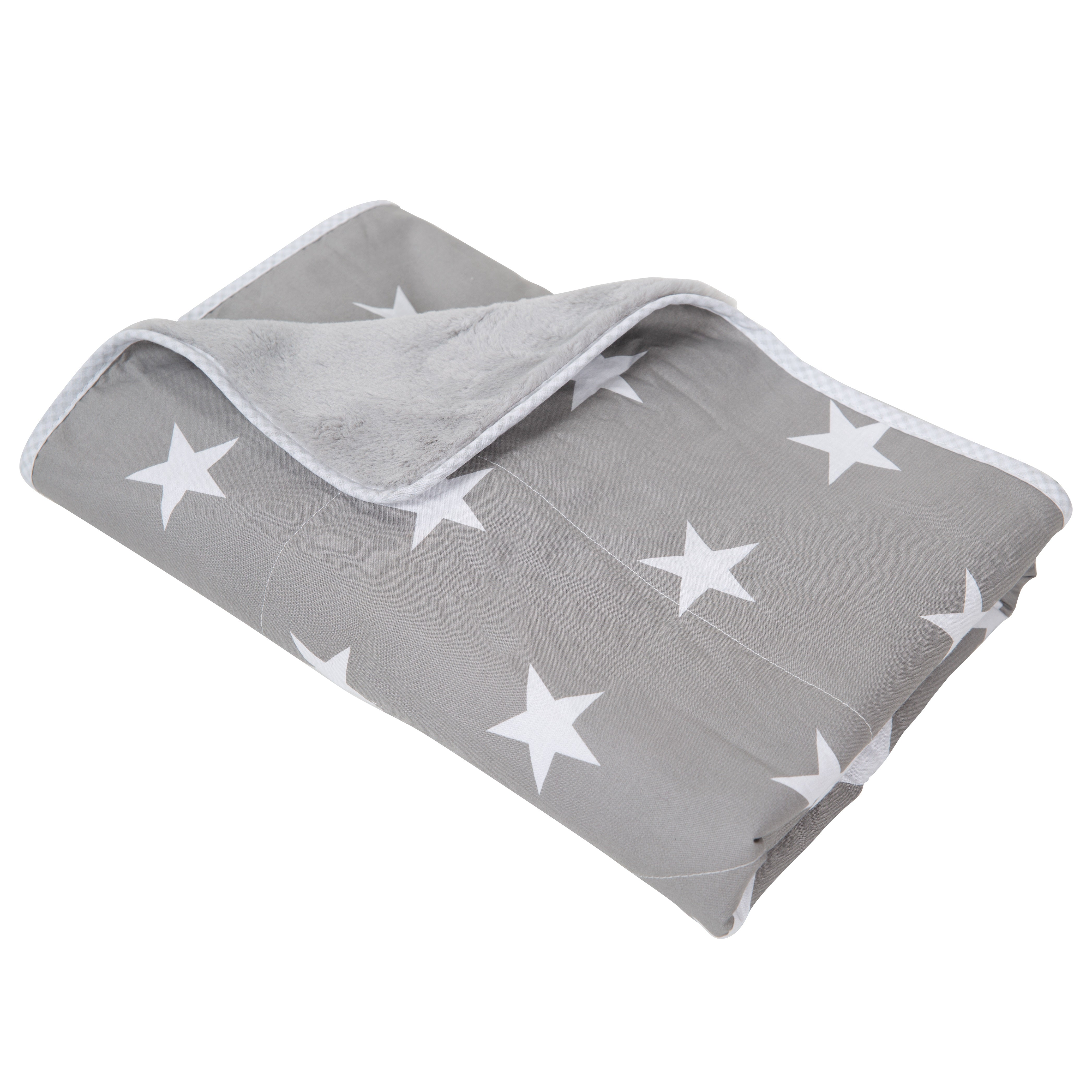 Roba 306100V190 Kuscheldecke, Sternensteppung dunkelgrau – Heim Textilien - Bild 4 Roba 306100V190 Kuscheldecke, Sternensteppung dunkelgrau – Heim Textilien - Produktbild 4