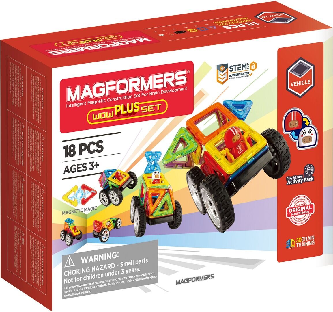 Magformers Wow Plus Set Buggy, Transport, Fahrzeug, Maschine, Rad, Buggy, Transport, Fahrzeug, Maschine, Rad