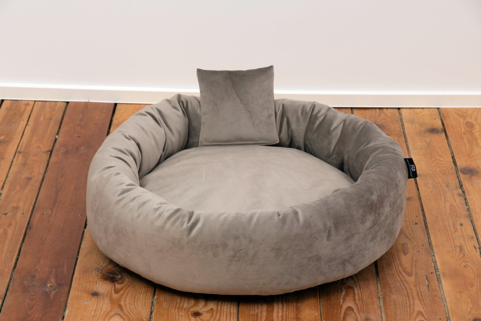 Rohrschneider – RS 22237 – Kuschelinsel Velvet taupe Gr. M – Taupe – Haustiermöbel