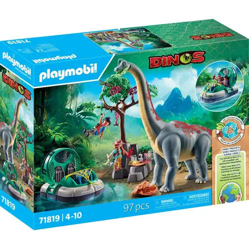 PLAYMOBIL, 71819, Brachiosaurus-Begegnung, mit, Luftkissenboot PLAYMOBIL 71819 Brachiosaurus-Begegnung mit Luftkissenboot