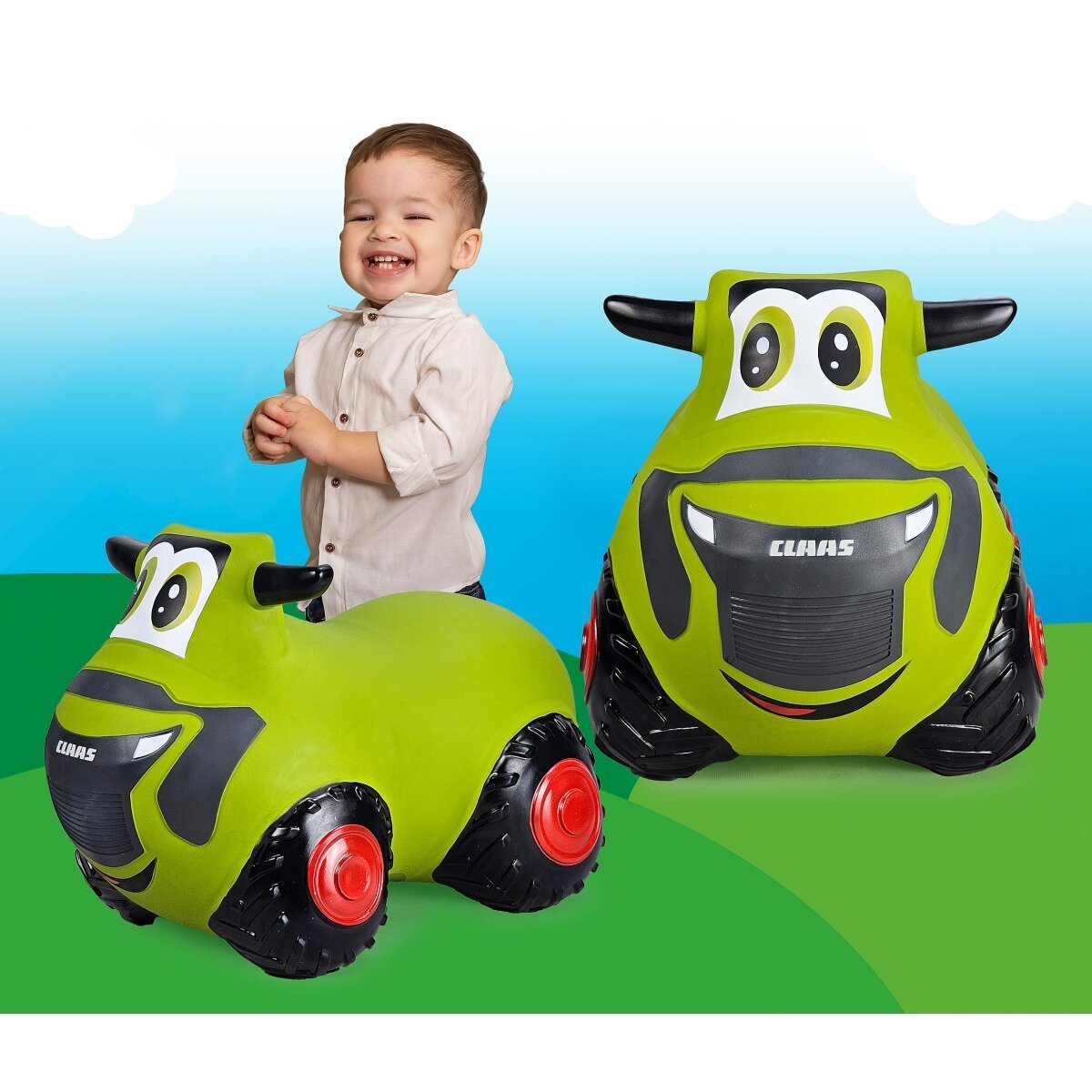 JAMARA Claas Hüpftraktor HoppyDoo mit Pumpe ab 12 Monaten