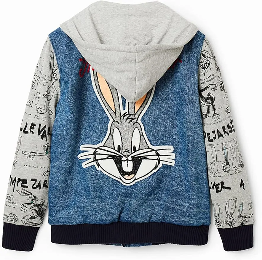 Desigual Jungen Jacke - Jeansjacke mit Bugs-Bunny-Motiv 23SBED015008 Desigual Jungen Jacke - Jeansjacke mit Bugs-Bunny-Motiv 23SBED015008