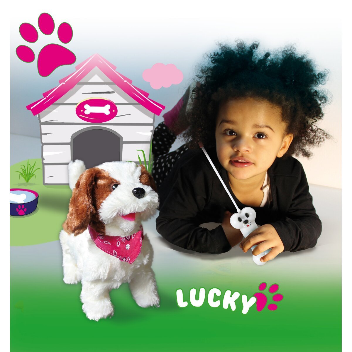 JAMARA Lucky RC Plüschhund Weiss/Braun 27MHz ab 3 Jahren JAMARA Lucky RC Plüschhund Weiss/Braun 27MHz ab 3 Jahren