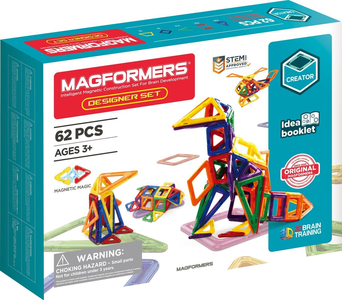 Magformers Creator Designer Set 62-teilig Magnetspiel Spielzeug, Spielbereich, Spielzeug, Spielbereich