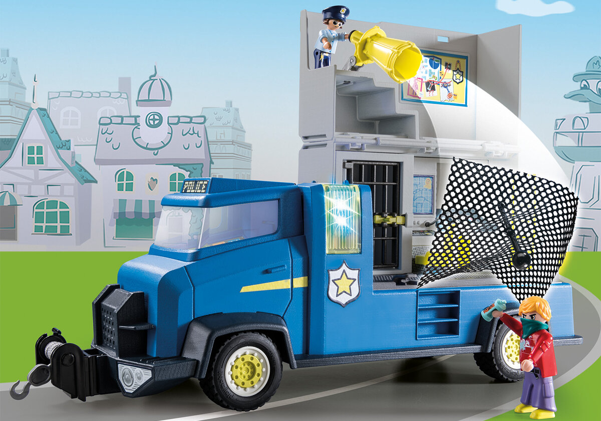 PLAYMOBIL 70912 DUCK ON CALL - Polizei Truck Maschine, Rad, Person