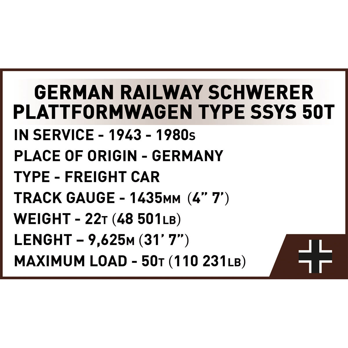 COBI 6284 - GERMAN RAILW. SCHW. PLATTW. SCALE 1:35 - Bild 12 COBI 6284 - GERMAN RAILW. SCHW. PLATTW. SCALE 1:35 - Bild 12