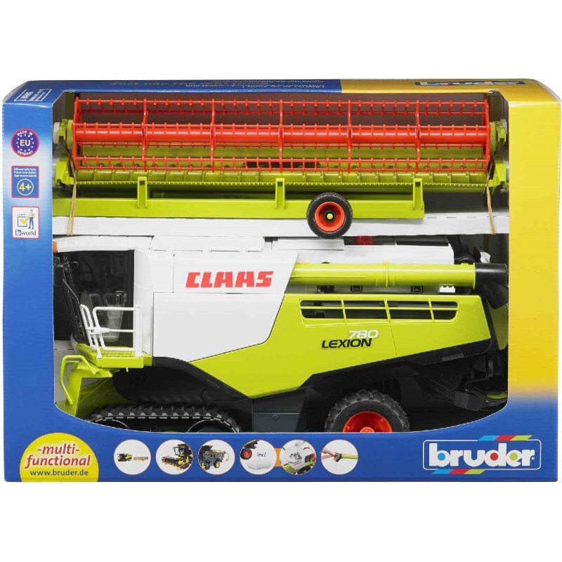 BRUDER 02119 - Claas Lexion 780 Terra Trac Mähdrescher Maschine, Rad