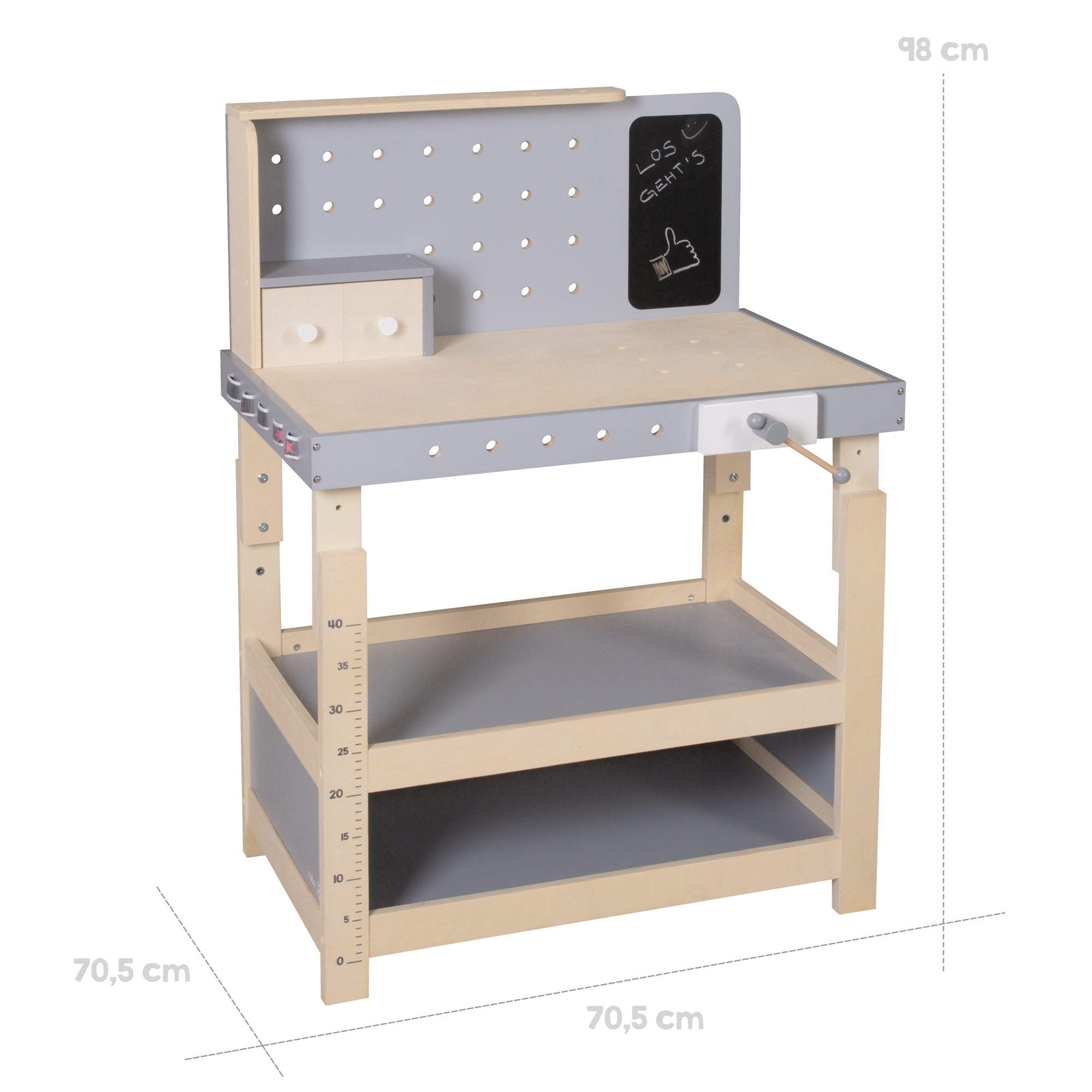 Roba 97211 Werkbank, höhenverstellbar natur lackiert – Rollenspiel - Bild 7 Roba 97211 Werkbank, höhenverstellbar natur lackiert – Rollenspiel - Produktbild 7