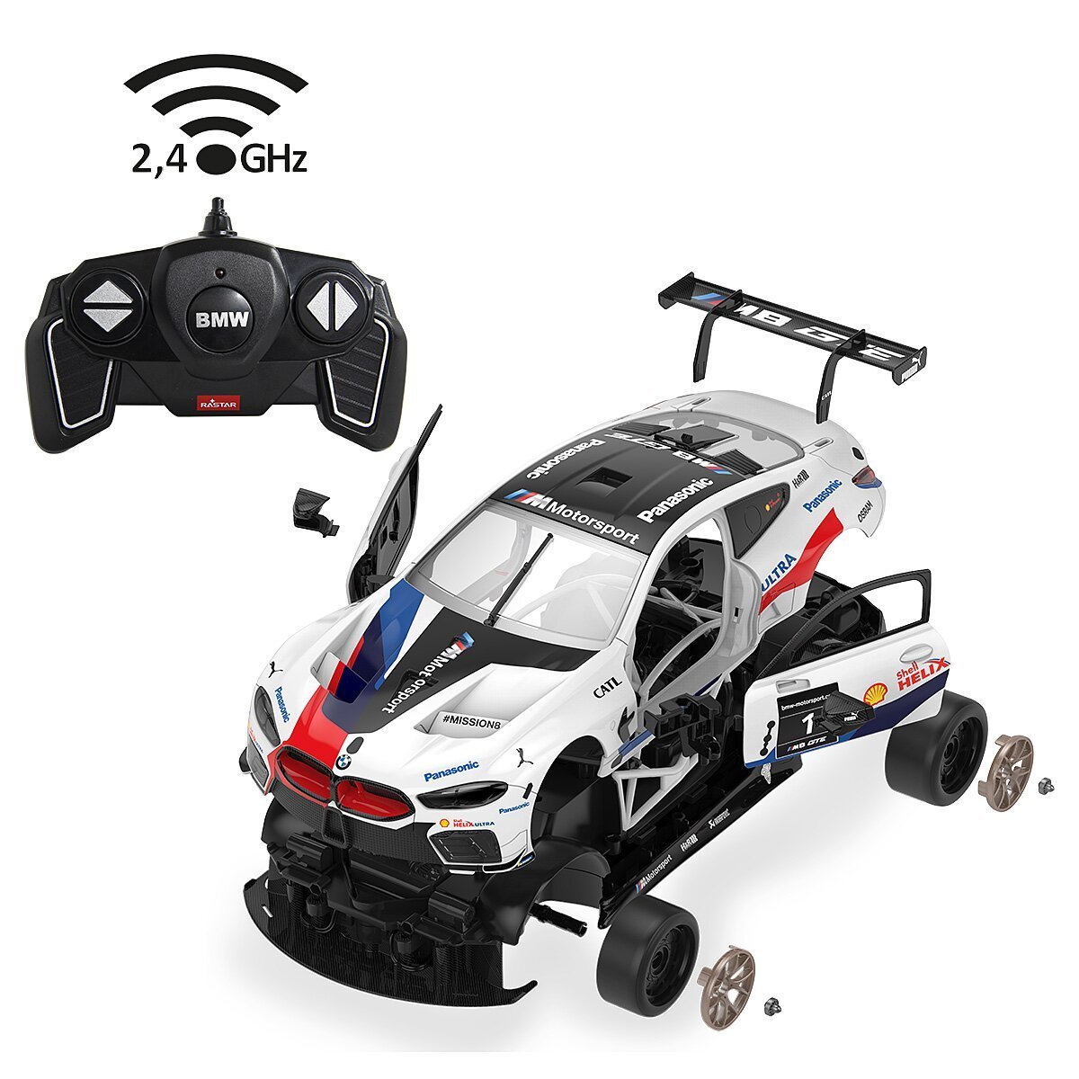 JAMARA BMW M8 GTE 1:18 weiß 2,4GHz Bausatz ab 8 Jahren JAMARA BMW M8 GTE 1:18 weiß 2,4GHz Bausatz ab 8 Jahren