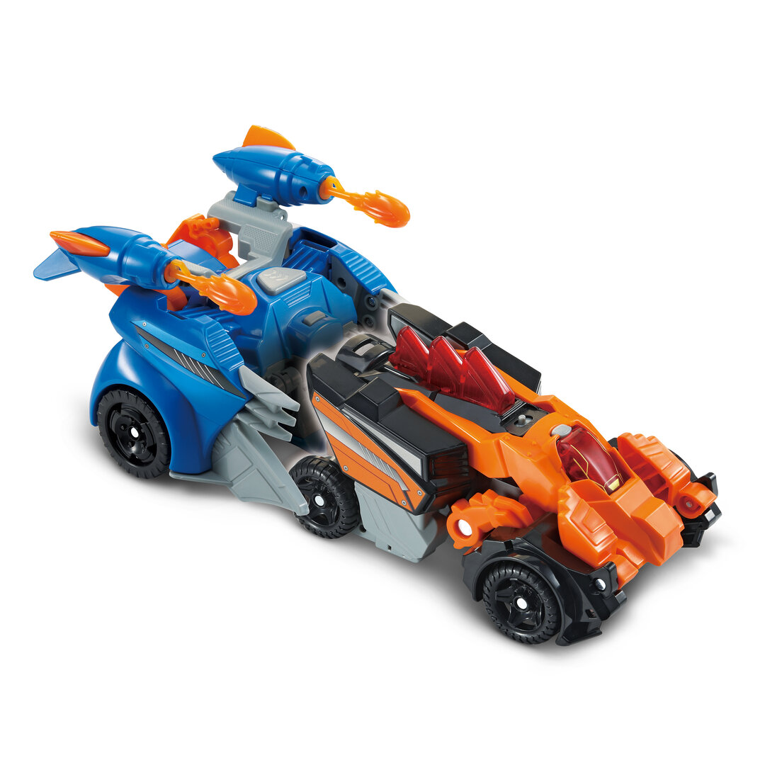VTech Switch & Go Dinos 2-in-1 Spinosaurus & Pterodaktylus, ab 3 Jahren VTech Switch & Go Dinos 2-in-1 Spinosaurus & Pterodaktylus Kunststoff-Spielzeug ca. 35cm, Dino- und Fahrzeugmodus mit LED-Soundeffekten, Feuer-Launcher, Lautstärkeregler, kindersicher ab 3 J., Spielzeug