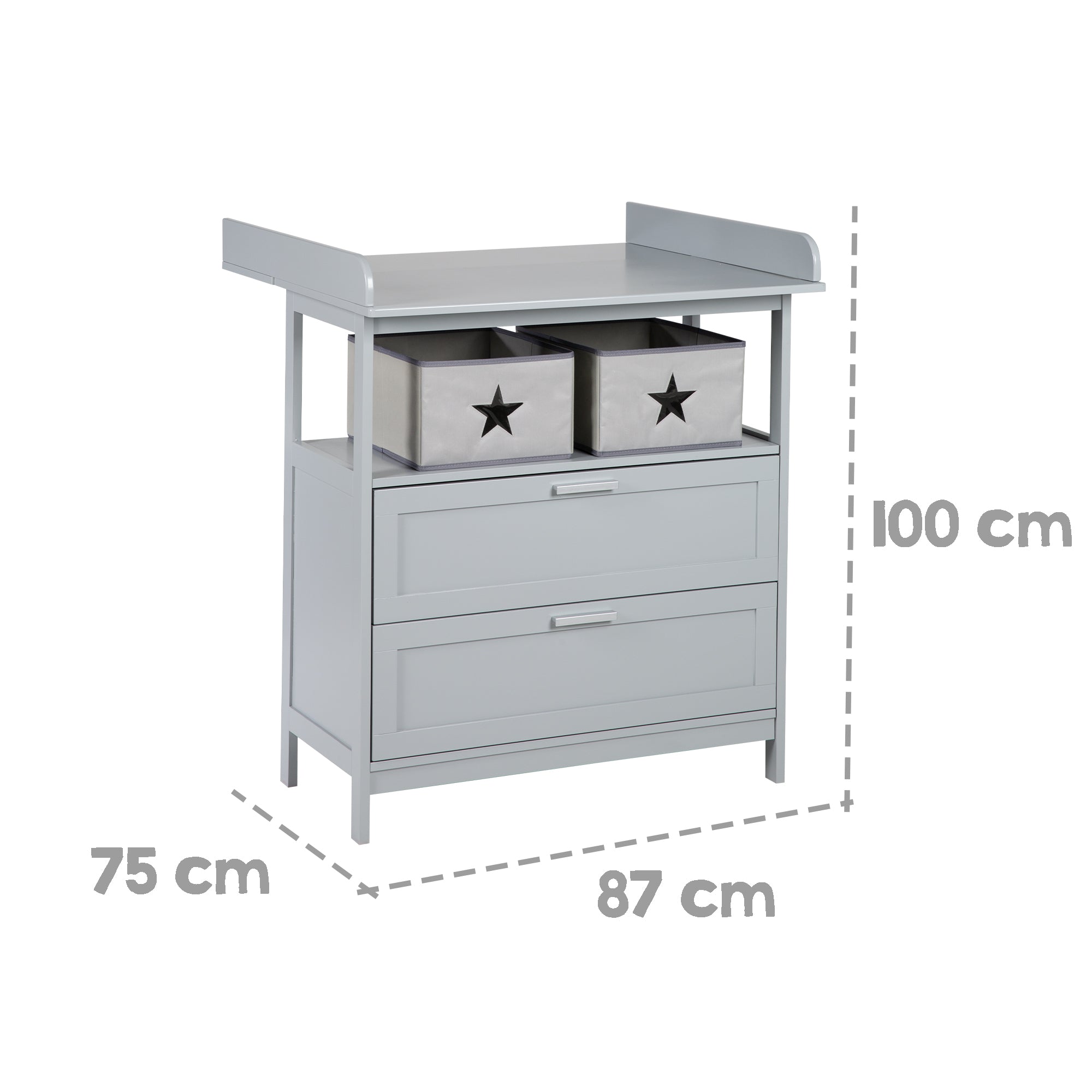 Roba 1712040TP Wickelkommode, Wickelansatz Hamburg taupe – Wickelkommode schmal - Produktbild 7