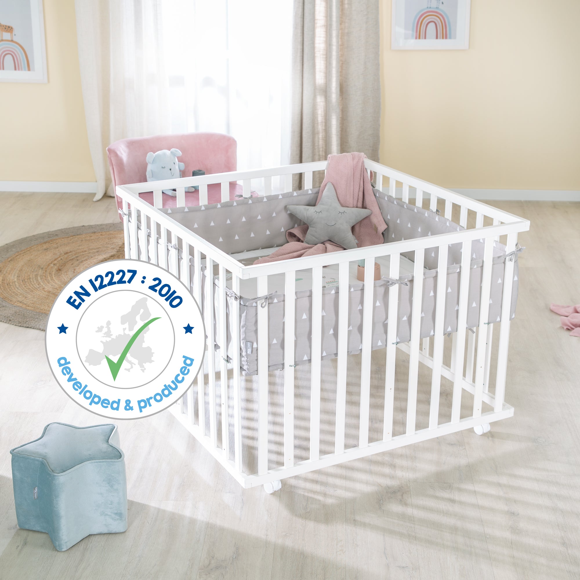 Roba 202046WES198 Laufgitter 100x100 cm Indibär weiß - Produktbild 10