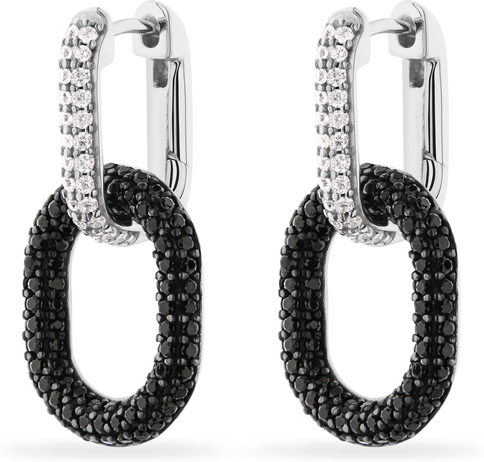 JETTE S.88595327 CREOLEN SILBER SCHWARZ ZIRKONIA