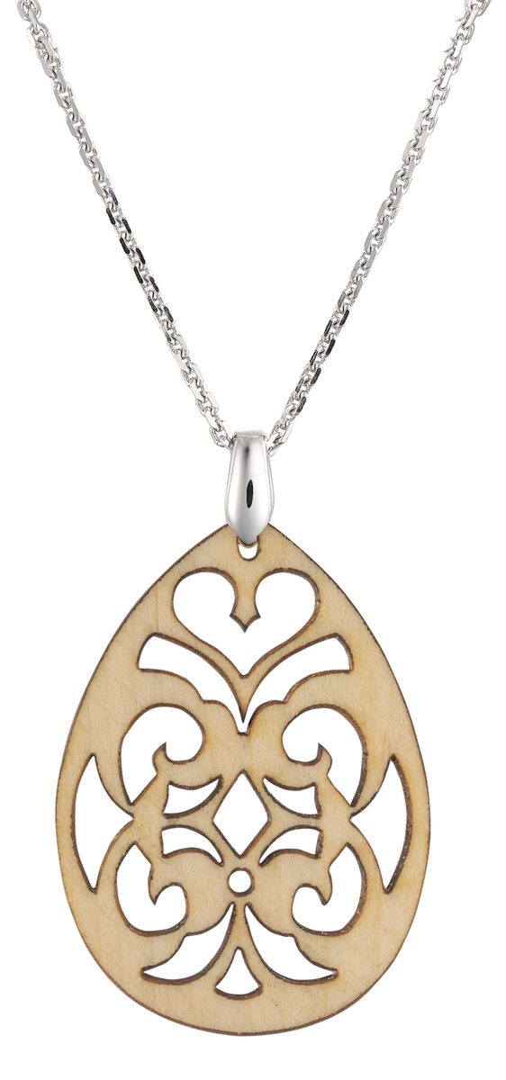 WAIDZEIT K06Z Damenkette Bohème Silber Zirbe