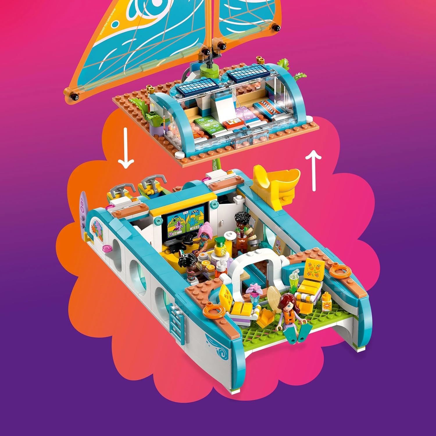 LEGO® Friends 42664 Segelabenteuer Spielbereich, Drinnen