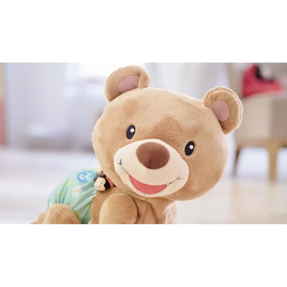 VTech Krabbel-mit-mir-Bär krabbelnder Lernbär mit Farben & Formen-Tasten, ab 9 Monaten VTech Krabbel-mit-mir-Bär animiert Kinder zum Krabbeln, drückt man Herz-Taste, bewegt er sich; mit Formen- und Farb-Lerntasten, ab 9 Monaten,