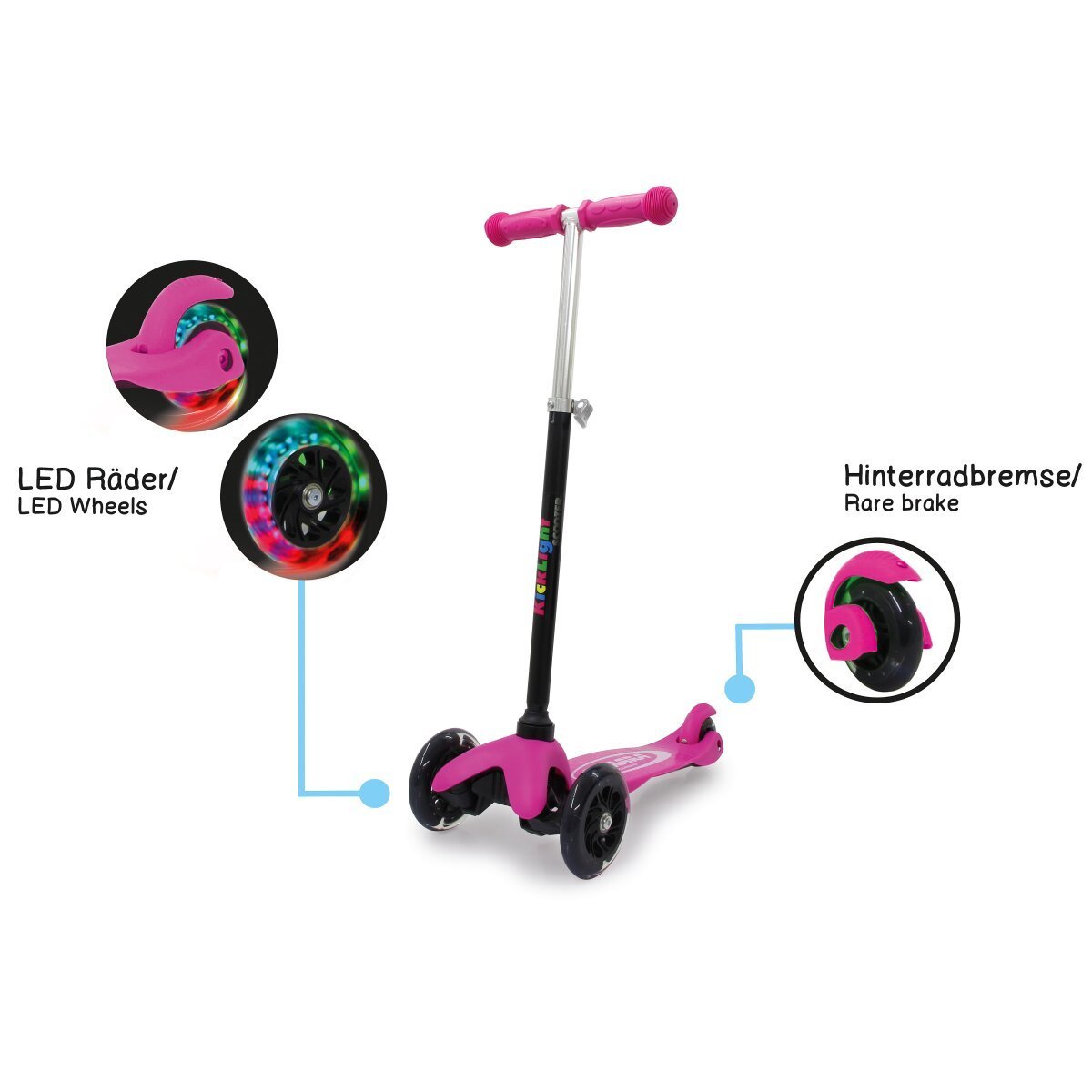 JAMARA KickLight Scooter pink