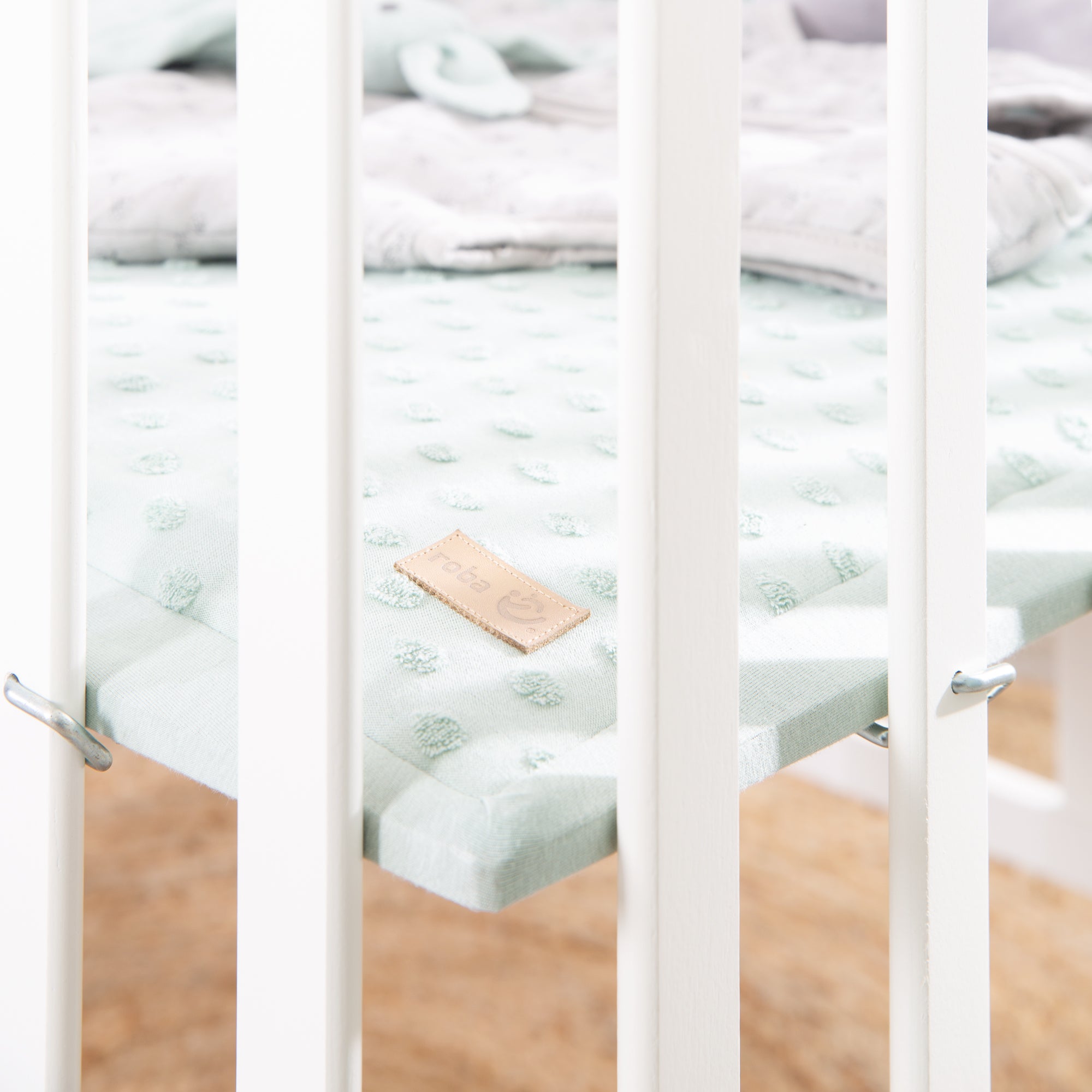 Roba 0242WEG240 Laufgitter 75x100 cm +Füße frosty green weiß - Produktbild 8