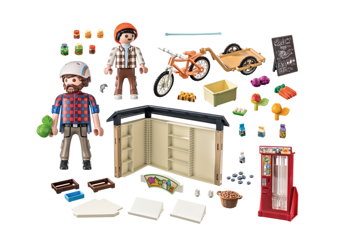 PLAYMOBIL 71250 24-Stunden-Hofladen Maschine, Rad, Person