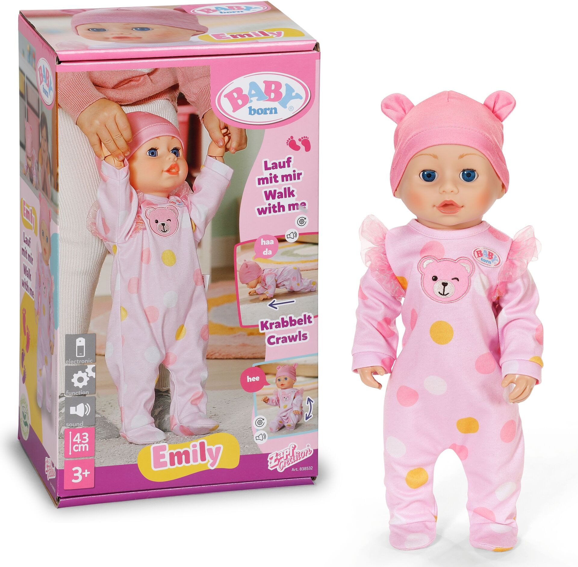 Babyschale - Zapf - BABY born Babyschale Blumen - Modell MGA 838518 Produktbild fuer Online-Shop