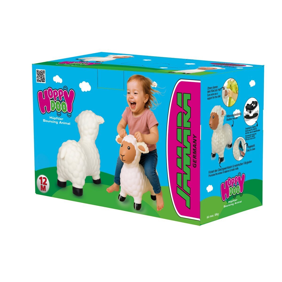 JAMARA Hüpftier Schaf HoppyDoo weiß mit Pumpe ab 12 Monaten JAMARA Hüpftier Schaf HoppyDoo weiß mit Pumpe ab 12 Monaten