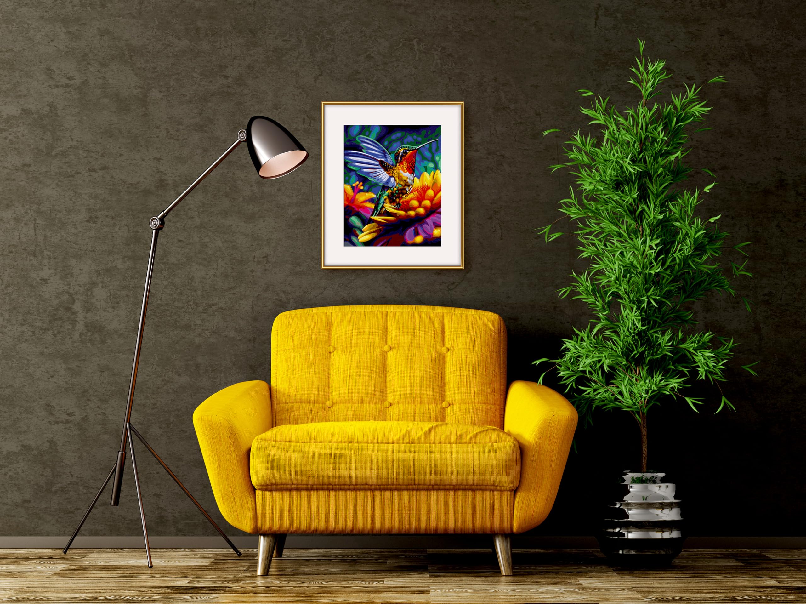 Schipper Mnz - Kolibri - Farbenfroher Exot Als Kunstwerk Für Dein Zuhause 609130921 Lampe, Pflanze, Mobiliar, Stuhl, Sessel