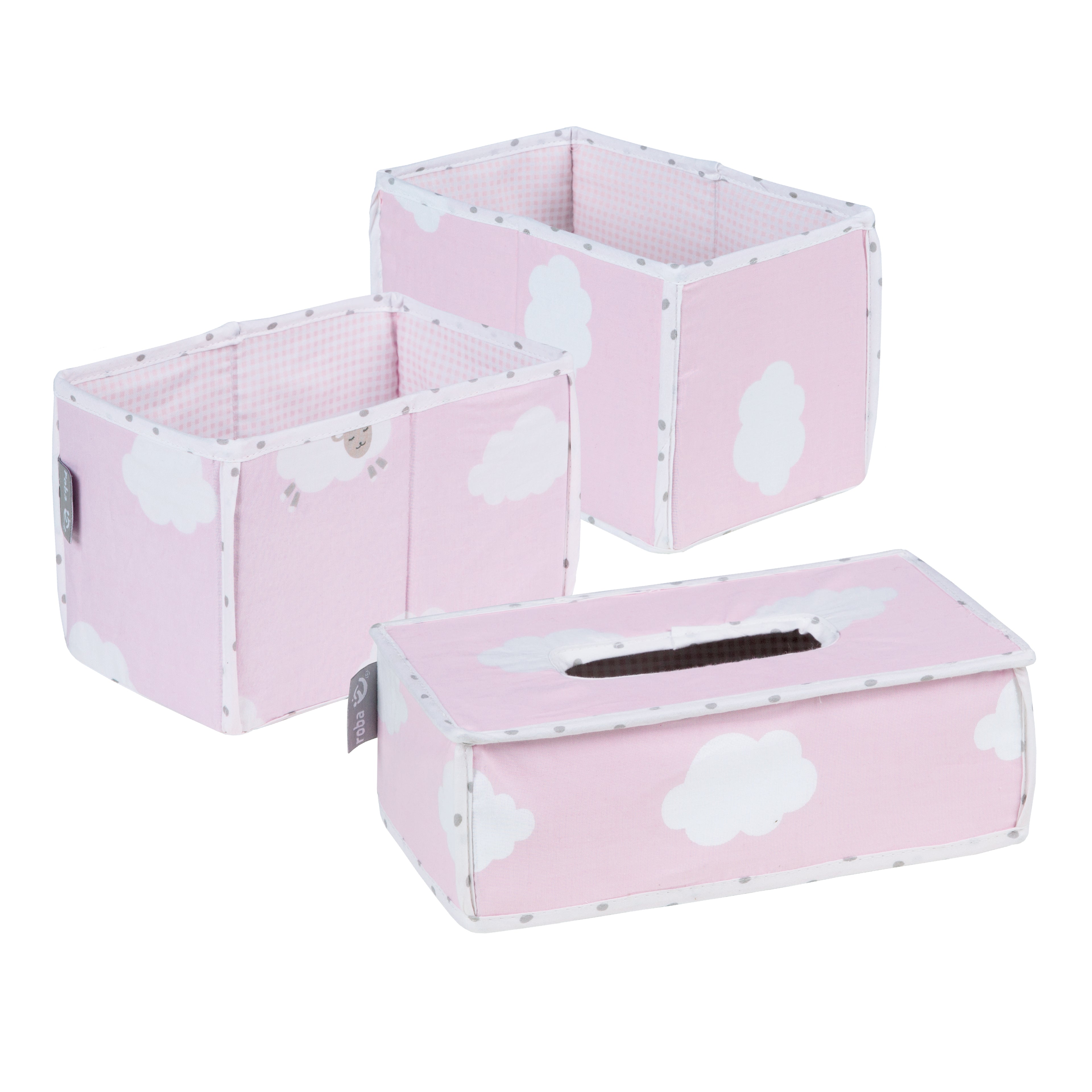Roba 306107V202 1x Feuchttuchorganizer, 2x Windelbox rosa – Heim Textilien - Bild 1 Roba 306107V202 1x Feuchttuchorganizer, 2x Windelbox rosa – Heim Textilien - rosa - Heim Textilien - Produktbild 1