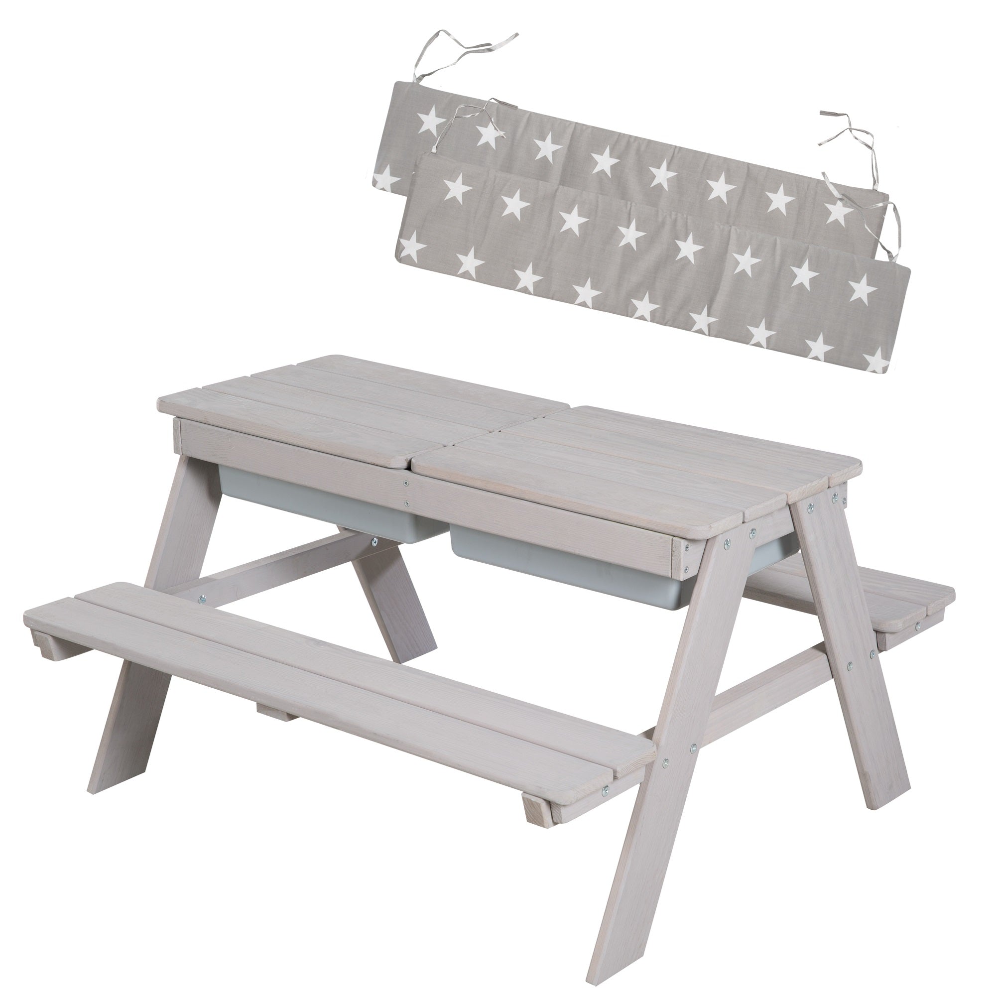 Roba 456002GAV190 Kindersitzgarnitur & Matschtisch grau – Outdoor + - Bild 11 Roba 456002GAV190 Kindersitzgarnitur & Matschtisch grau – Outdoor + - Produktbild 11