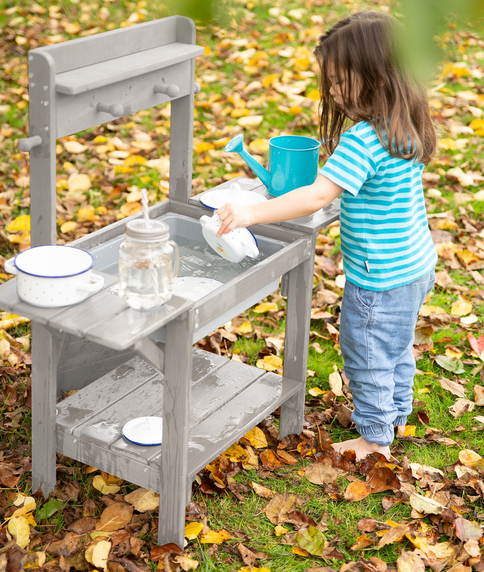 Roba 456019GA Matschküche 'Midi' grau – Outdoor + - Bild 2 Roba 456019GA Matschküche 'Midi' grau – Outdoor + - Produktbild 2